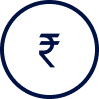 Indian rupee symbol enclosed within a blue circle by Tajhind Edutech Pvt Ltd.